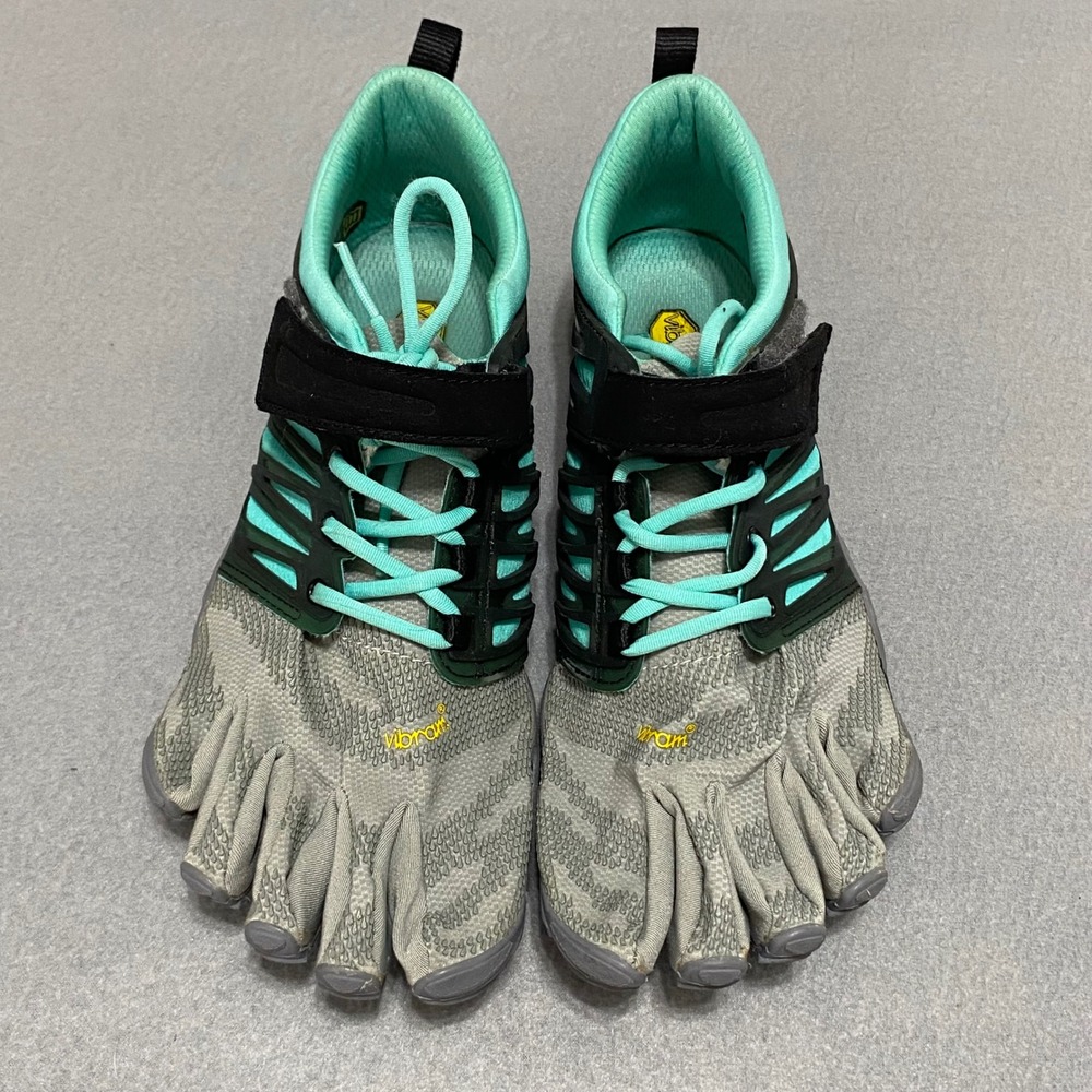Vibram FiveFingers V-Train 18W6601 Grey Teal Training Shoes Womens 9-9.5 EU 41